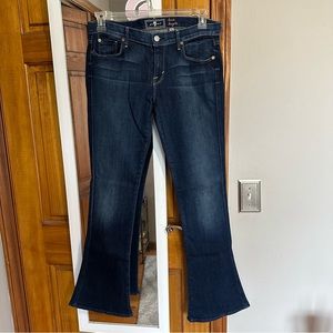 7 For All Mankind Petite “Lexie” Low Waisted Flare Jeans